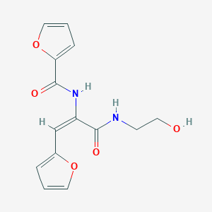 N-(2-(2-furyl)-1-{[(2-hydroxyethyl)amino]carbonyl}vinyl)-2-furamide