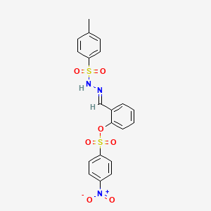 2-{2-[(4-methylphenyl)sulfonyl]carbonohydrazonoyl}phenyl 4-nitrobenzenesulfonate