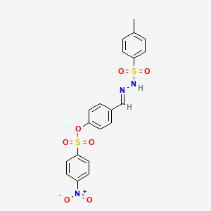 4-{2-[(4-methylphenyl)sulfonyl]carbonohydrazonoyl}phenyl 4-nitrobenzenesulfonate