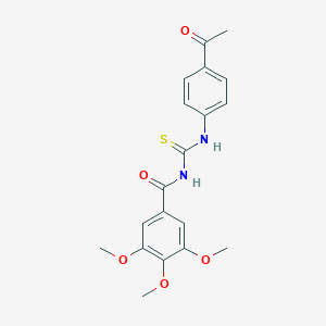 molecular formula C19H20N2O5S B391275 N-[(4-acetylphenyl)carbamothioyl]-3,4,5-trimethoxybenzamide 