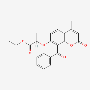 ethyl 2-[(8-benzoyl-4-methyl-2-oxo-2H-chromen-7-yl)oxy]propanoate