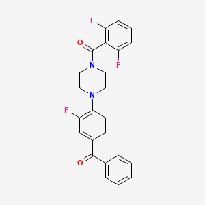 {4-[4-(2,6-difluorobenzoyl)-1-piperazinyl]-3-fluorophenyl}(phenyl)methanone