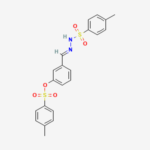 molecular formula C21H20N2O5S2 B3912788 3-{2-[(4-methylphenyl)sulfonyl]carbonohydrazonoyl}phenyl 4-methylbenzenesulfonate 