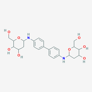 molecular formula C24H32N2O8 B391279 6-[(4'-{[4,5-dihydroxy-6-(hydroxymethyl)tetrahydro-2H-pyran-2-yl]amino}[1,1'-biphenyl]-4-yl)amino]-2-(hydroxymethyl)tetrahydro-2H-pyran-3,4-diol 