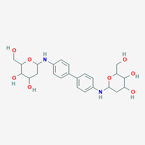 6-[(4'-{[4,5-dihydroxy-6-(hydroxymethyl)tetrahydro-2H-pyran-2-yl]amino}[1,1'-biphenyl]-4-yl)amino]-2-(hydroxymethyl)tetrahydro-2H-pyran-3,4-diol