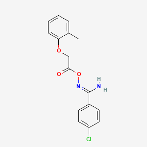 4-chloro-N'-{[(2-methylphenoxy)acetyl]oxy}benzenecarboximidamide