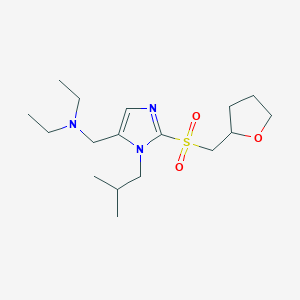 N-ethyl-N-({1-isobutyl-2-[(tetrahydro-2-furanylmethyl)sulfonyl]-1H-imidazol-5-yl}methyl)ethanamine