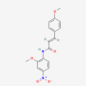 molecular formula C17H16N2O5 B3912827 N-(2-methoxy-4-nitrophenyl)-3-(4-methoxyphenyl)acrylamide CAS No. 6096-06-6