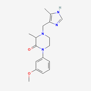 1-(3-methoxyphenyl)-3-methyl-4-[(4-methyl-1H-imidazol-5-yl)methyl]piperazin-2-one