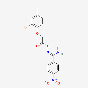 N'-{[(2-bromo-4-methylphenoxy)acetyl]oxy}-4-nitrobenzenecarboximidamide