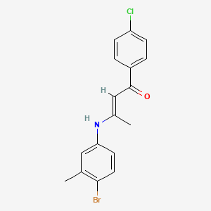 3-[(4-bromo-3-methylphenyl)amino]-1-(4-chlorophenyl)-2-buten-1-one