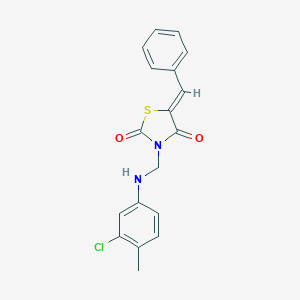 5-Benzylidene-3-[(3-chloro-4-methylanilino)methyl]-1,3-thiazolidine-2,4-dione