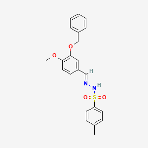 molecular formula C22H22N2O4S B3912872 N'-[3-(benzyloxy)-4-methoxybenzylidene]-4-methylbenzenesulfonohydrazide 