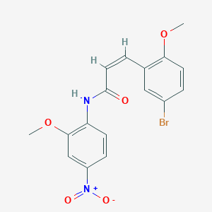 molecular formula C17H15BrN2O5 B3912878 3-(5-bromo-2-methoxyphenyl)-N-(2-methoxy-4-nitrophenyl)acrylamide 