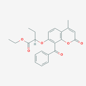 ethyl 2-[(8-benzoyl-4-methyl-2-oxo-2H-chromen-7-yl)oxy]butanoate