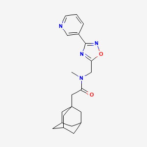 2-(1-adamantyl)-N-methyl-N-[(3-pyridin-3-yl-1,2,4-oxadiazol-5-yl)methyl]acetamide