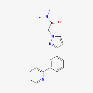 N,N-dimethyl-2-{3-[3-(2-pyridinyl)phenyl]-1H-pyrazol-1-yl}acetamide