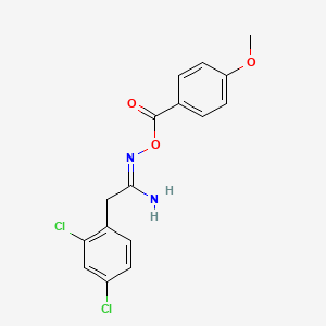 2-(2,4-dichlorophenyl)-N'-[(4-methoxybenzoyl)oxy]ethanimidamide