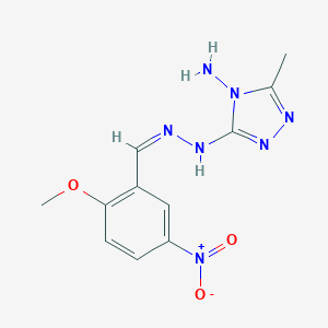 5-nitro-2-methoxybenzaldehyde (4-amino-5-methyl-4H-1,2,4-triazol-3-yl)hydrazone