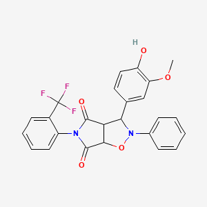 3-(4-hydroxy-3-methoxyphenyl)-2-phenyl-5-[2-(trifluoromethyl)phenyl]dihydro-2H-pyrrolo[3,4-d]isoxazole-4,6(3H,5H)-dione