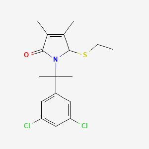 molecular formula C17H21Cl2NOS B3912995 1-[1-(3,5-dichlorophenyl)-1-methylethyl]-5-(ethylthio)-3,4-dimethyl-1,5-dihydro-2H-pyrrol-2-one 