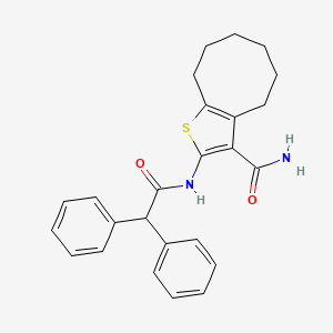 2-[(diphenylacetyl)amino]-4,5,6,7,8,9-hexahydrocycloocta[b]thiophene-3-carboxamide