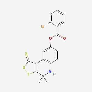 4,4-dimethyl-1-thioxo-4,5-dihydro-1H-[1,2]dithiolo[3,4-c]quinolin-8-yl 2-bromobenzoate