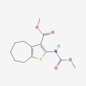 methyl 2-[(methoxycarbonyl)amino]-5,6,7,8-tetrahydro-4H-cyclohepta[b]thiophene-3-carboxylate