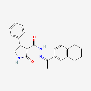 2-oxo-4-phenyl-N'-[1-(5,6,7,8-tetrahydro-2-naphthalenyl)ethylidene]-3-pyrrolidinecarbohydrazide