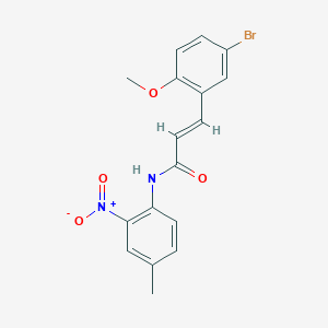 (E)-3-(5-bromo-2-methoxyphenyl)-N-(4-methyl-2-nitrophenyl)prop-2-enamide