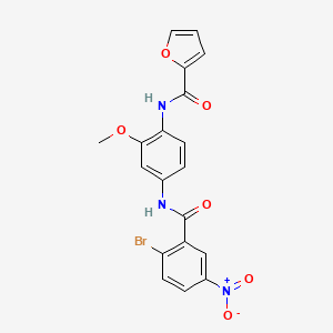 N-{4-[(2-bromo-5-nitrobenzoyl)amino]-2-methoxyphenyl}-2-furamide