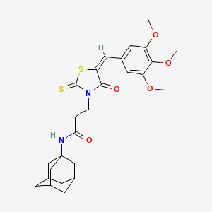 N-1-adamantyl-3-[4-oxo-2-thioxo-5-(3,4,5-trimethoxybenzylidene)-1,3-thiazolidin-3-yl]propanamide