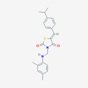 molecular formula C22H24N2O2S B391313 3-[(2,4-Dimethylanilino)methyl]-5-(4-isopropylbenzylidene)-1,3-thiazolidine-2,4-dione 