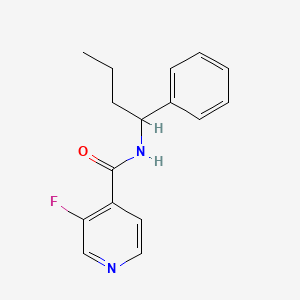 molecular formula C16H17FN2O B3913131 3-fluoro-N-(1-phenylbutyl)isonicotinamide 