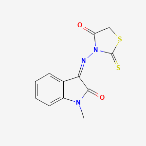 3-[(Z)-(1-methyl-2-oxoindol-3-ylidene)amino]-2-sulfanylidene-1,3-thiazolidin-4-one