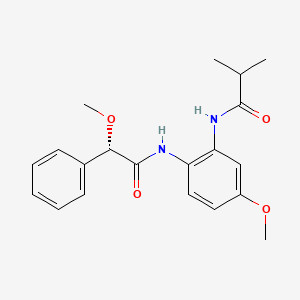 molecular formula C20H24N2O4 B3913150 N-(5-methoxy-2-{[(2S)-2-methoxy-2-phenylacetyl]amino}phenyl)-2-methylpropanamide 