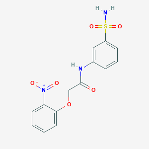 molecular formula C14H13N3O6S B3913167 2-(2-nitrophenoxy)-N-(3-sulfamoylphenyl)acetamide 