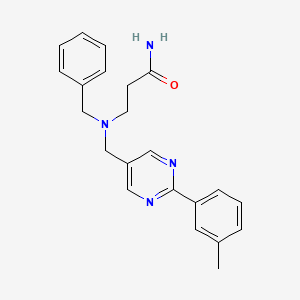 molecular formula C22H24N4O B3913170 3-(benzyl{[2-(3-methylphenyl)pyrimidin-5-yl]methyl}amino)propanamide 