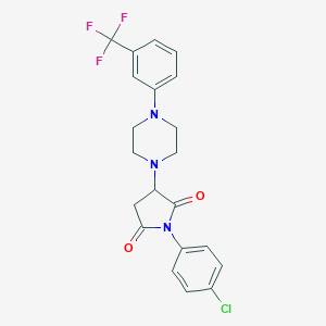 1-(4-Chlorophenyl)-3-{4-[3-(trifluoromethyl)phenyl]-1-piperazinyl}-2,5-pyrrolidinedione
