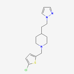 1-[(5-chloro-2-thienyl)methyl]-4-[2-(1H-pyrazol-1-yl)ethyl]piperidine