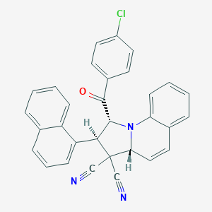molecular formula C31H20ClN3O B391319 1-(4-chlorobenzoyl)-2-(1-naphthyl)-1,2-dihydropyrrolo[1,2-a]quinoline-3,3(3aH)-dicarbonitrile 