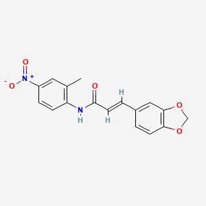 (E)-3-(1,3-BENZODIOXOL-5-YL)-N-(2-METHYL-4-NITROPHENYL)-2-PROPENAMIDE