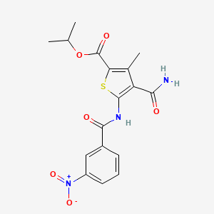 isopropyl 4-(aminocarbonyl)-3-methyl-5-[(3-nitrobenzoyl)amino]-2-thiophenecarboxylate