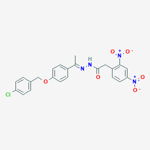2-{2,4-dinitrophenyl}-N'-(1-{4-[(4-chlorobenzyl)oxy]phenyl}ethylidene)acetohydrazide