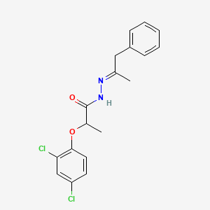 molecular formula C18H18Cl2N2O2 B3913242 2-(2,4-dichlorophenoxy)-N'-[(2E)-1-phenylpropan-2-ylidene]propanehydrazide 