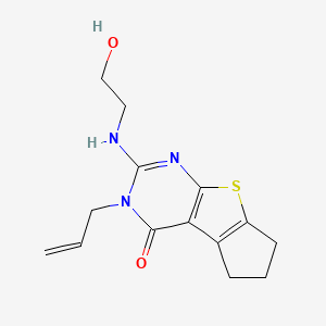 3-allyl-2-[(2-hydroxyethyl)amino]-3,5,6,7-tetrahydro-4H-cyclopenta[4,5]thieno[2,3-d]pyrimidin-4-one