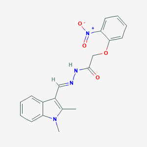 molecular formula C19H18N4O4 B391333 N'-[(E)-(1,2-dimethyl-1H-indol-3-yl)methylidene]-2-(2-nitrophenoxy)acetohydrazide CAS No. 339224-46-3