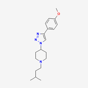 molecular formula C19H28N4O B3913344 4-[4-(4-methoxyphenyl)-1H-1,2,3-triazol-1-yl]-1-(3-methylbutyl)piperidine 