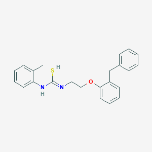 N'-[2-(2-benzylphenoxy)ethyl]-N-(2-methylphenyl)carbamimidothioic acid