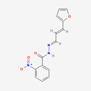 molecular formula C14H11N3O4 B3913432 N'-[3-(2-furyl)-2-propen-1-ylidene]-2-nitrobenzohydrazide 